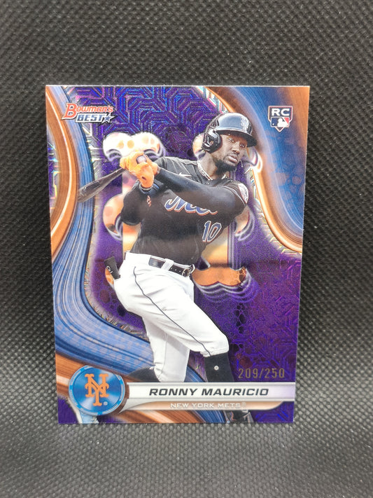 Ronny Mauricio - 2024 Bowman's Best Rookie Purple Mojo Refractor /250 - New York Mets
