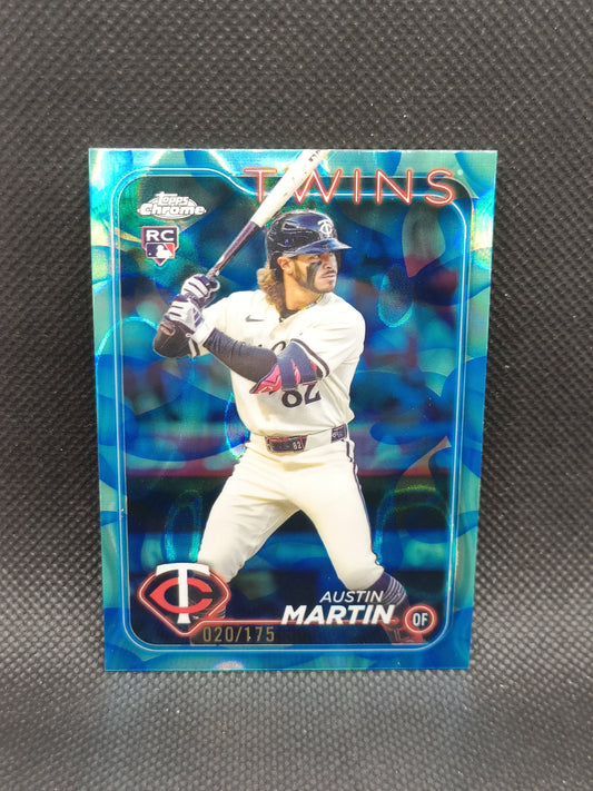 Austin Martin - 2024 Topps Chrome Update Rookie Aqua/Blue Lava Lamp Refractor /175 - Minnesota Twins