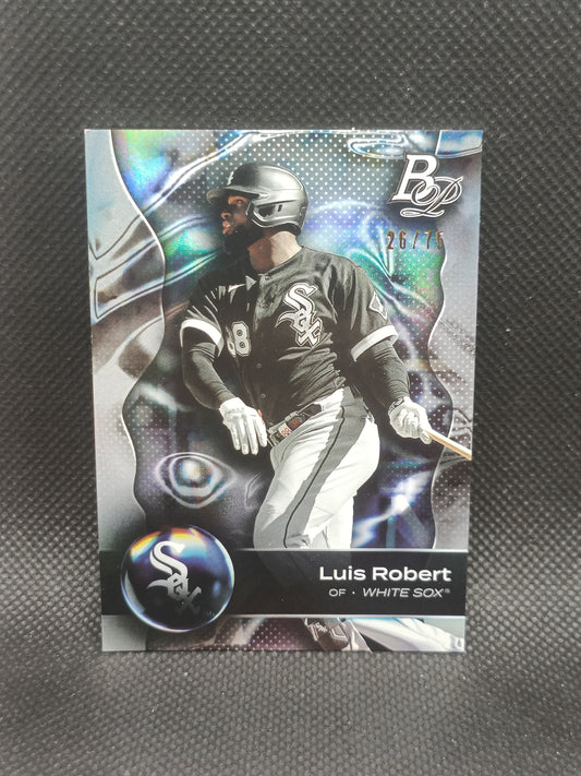 Luis Robert - 2023 Bowman Platinum Bar Foil /75 - Chicago White Sox