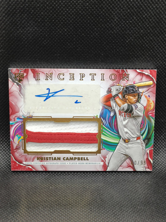 Kristian Campbell - 2025 Topps Inception Rookie Patch Auto Red /99 - Boston Red Sox