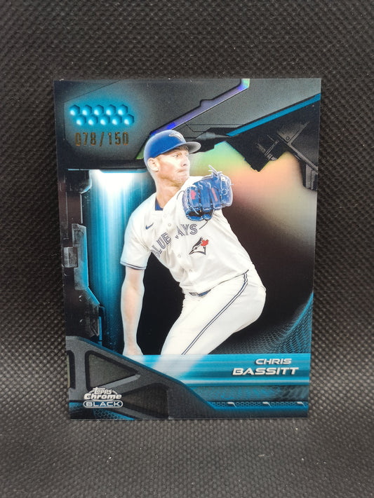 Chris Bassitt - 2026 Topps Chrome Black Blue Refractor /150 - Toronto Blue Jays