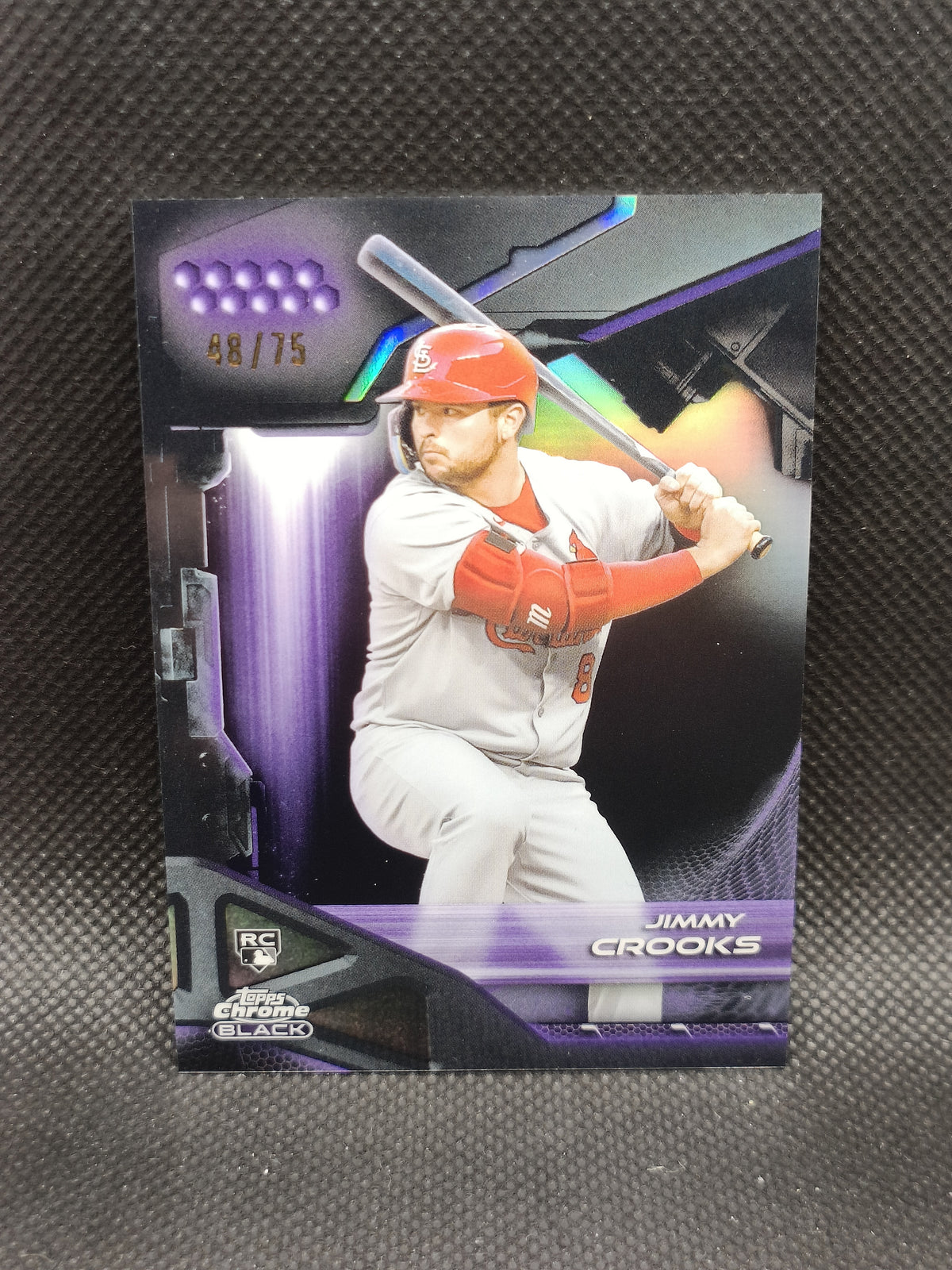 Jimmy Crooks - 2026 Topps Chrome Black Rookie Purple Refractor /75 - St Louis Cardinals