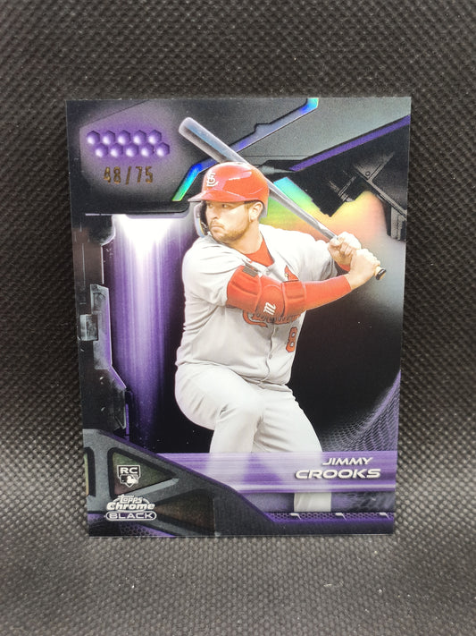 Jimmy Crooks - 2026 Topps Chrome Black Rookie Purple Refractor /75 - St Louis Cardinals