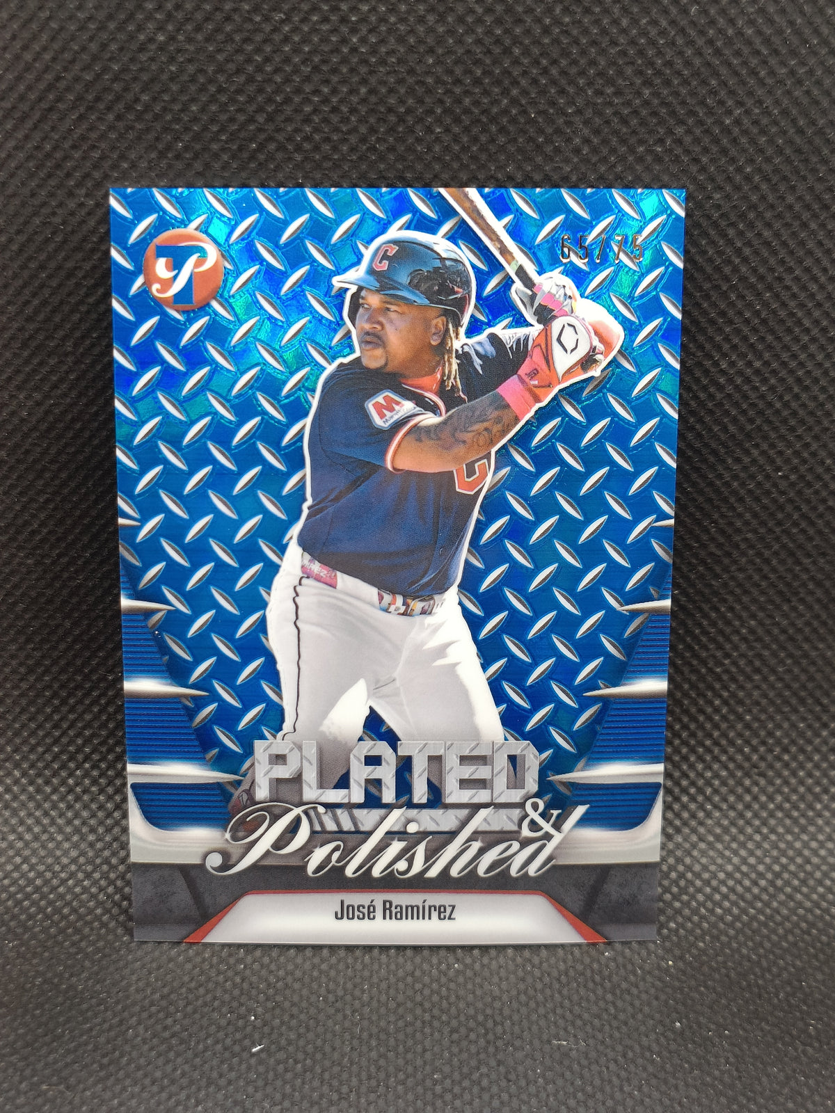 Jose Ramirez - 2026 Topps Pristine Plated & Polished Blue Refractor /75 - Cleveland Guardians