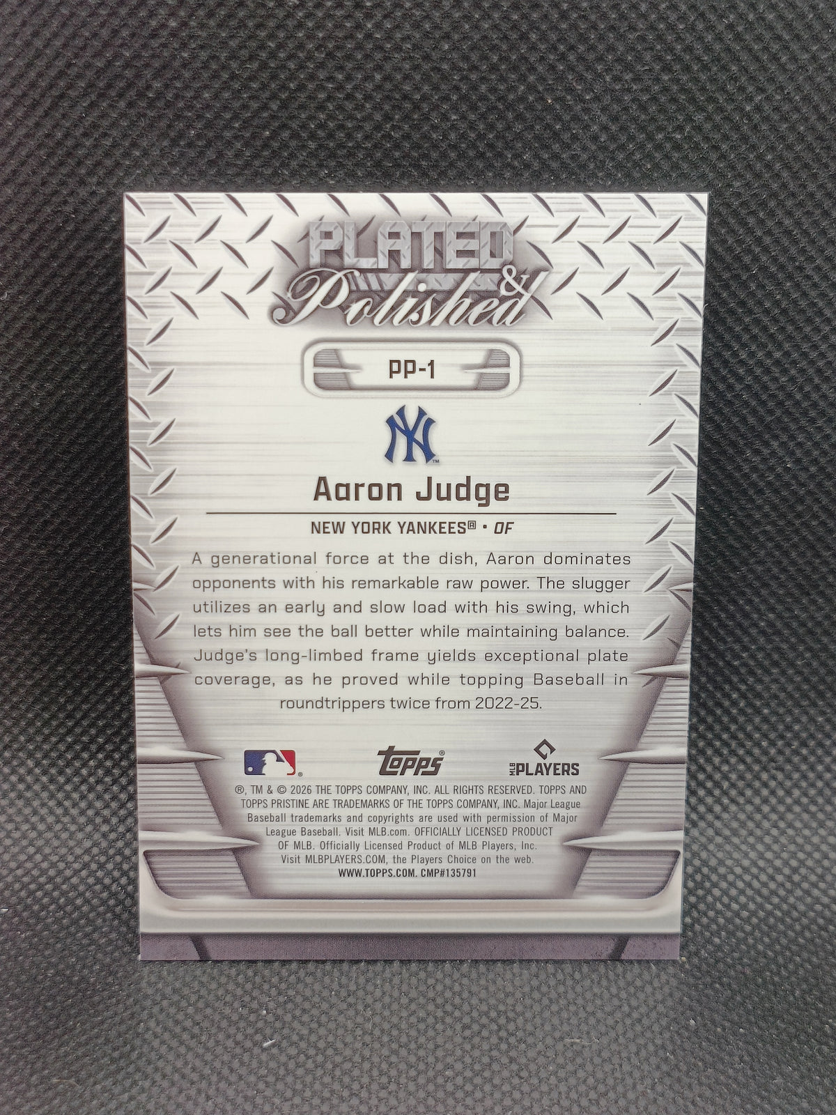 Aaron Judge - 2026 Topps Pristine Plated & Polished - New York Yankees