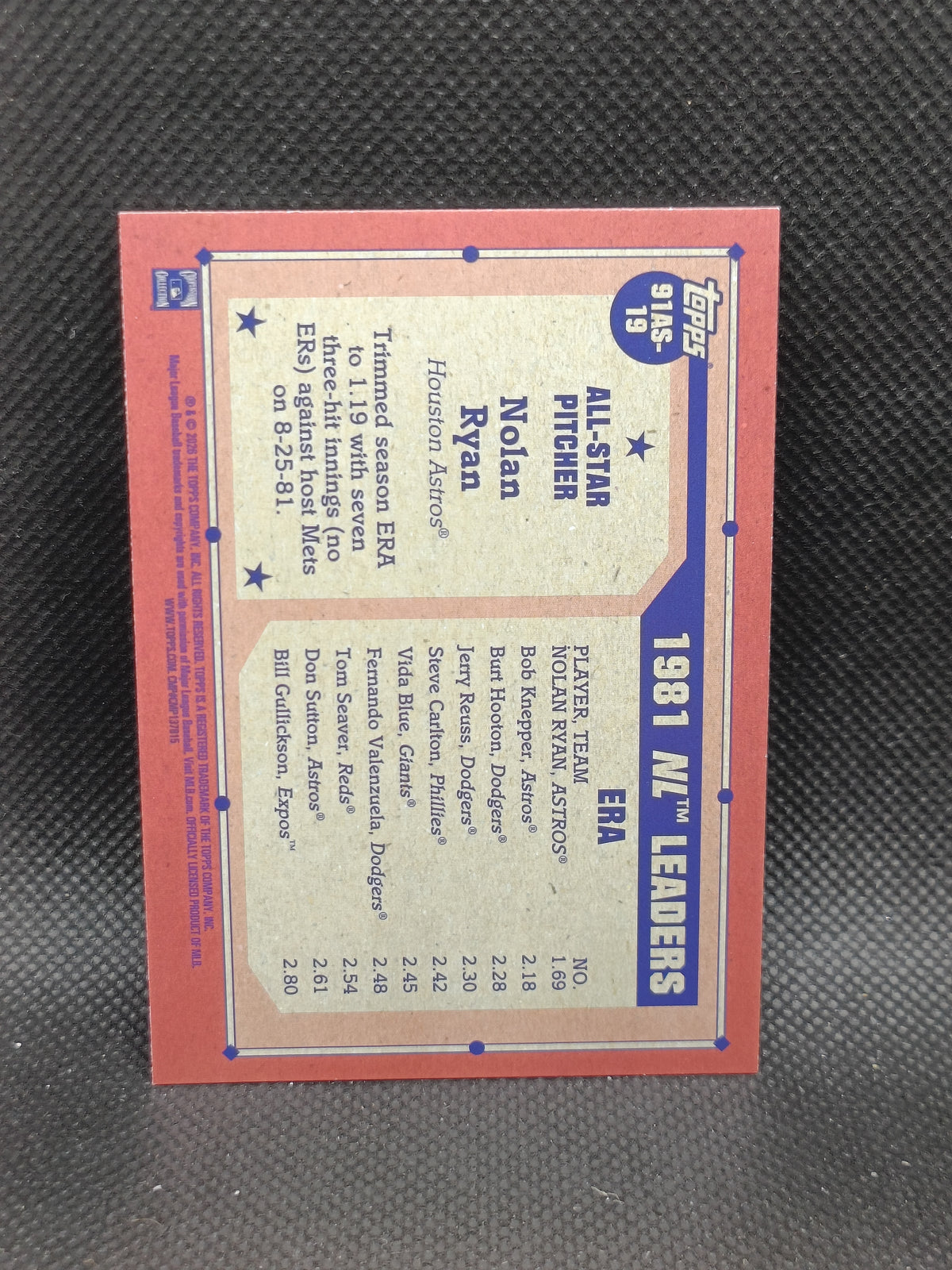 Nolan Ryan - 2026 Topps Series Two 1991 All Stars - Houston Astros