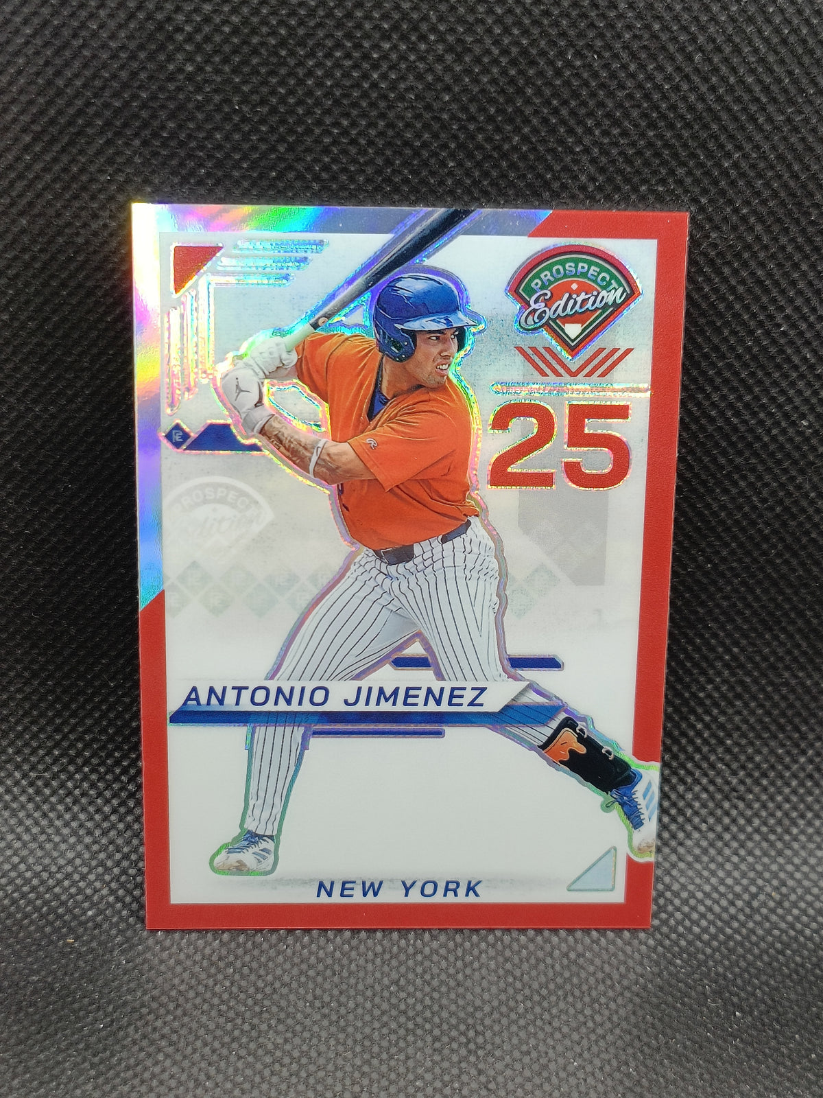 Antonio Jimenez - 2025 Panini Prospect Edition Red Prizm /199 - New York Mets
