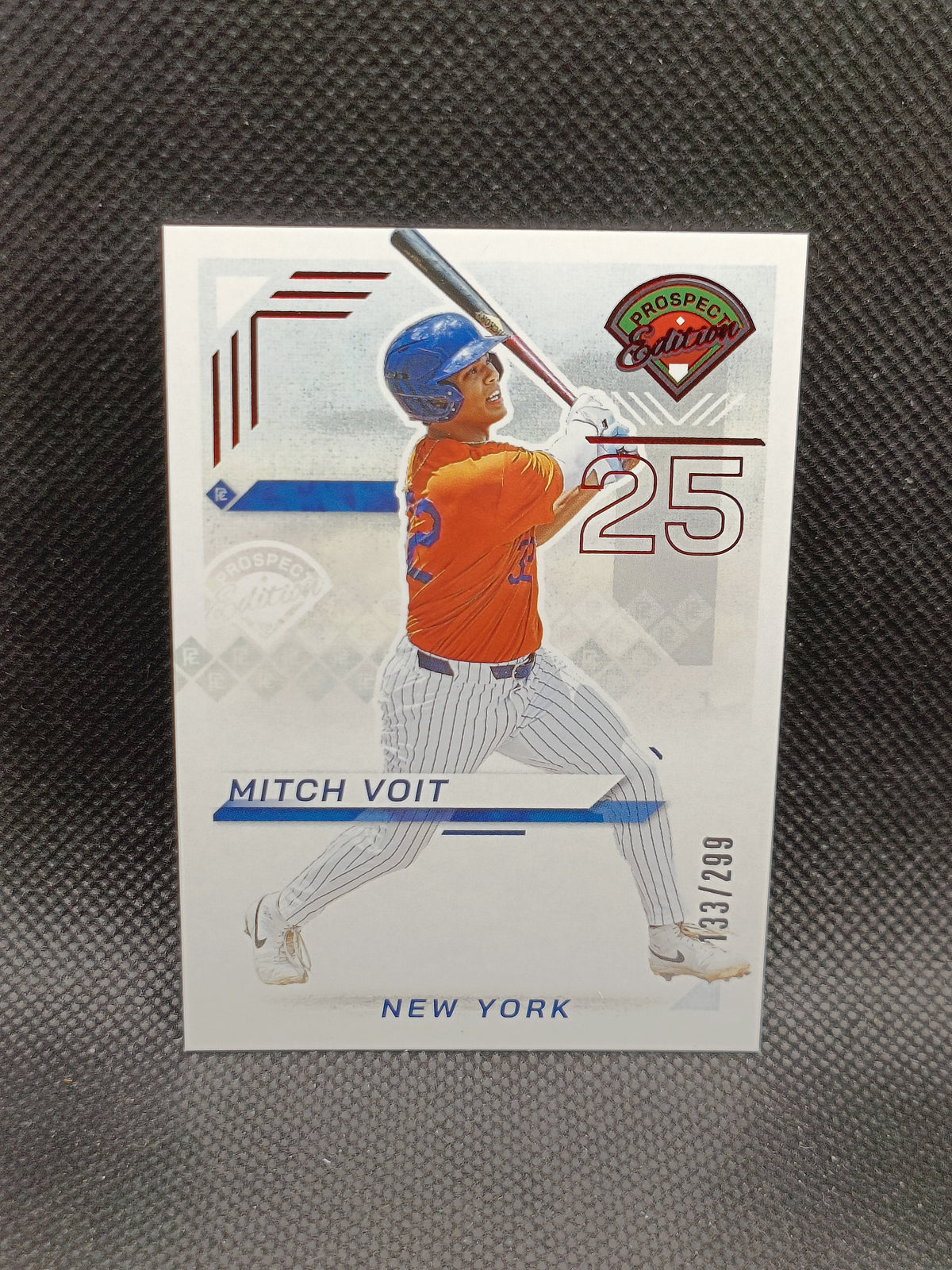 Mitch Voit - 2025 Panini Prospect Edition Red Foil /299 - New York Mets
