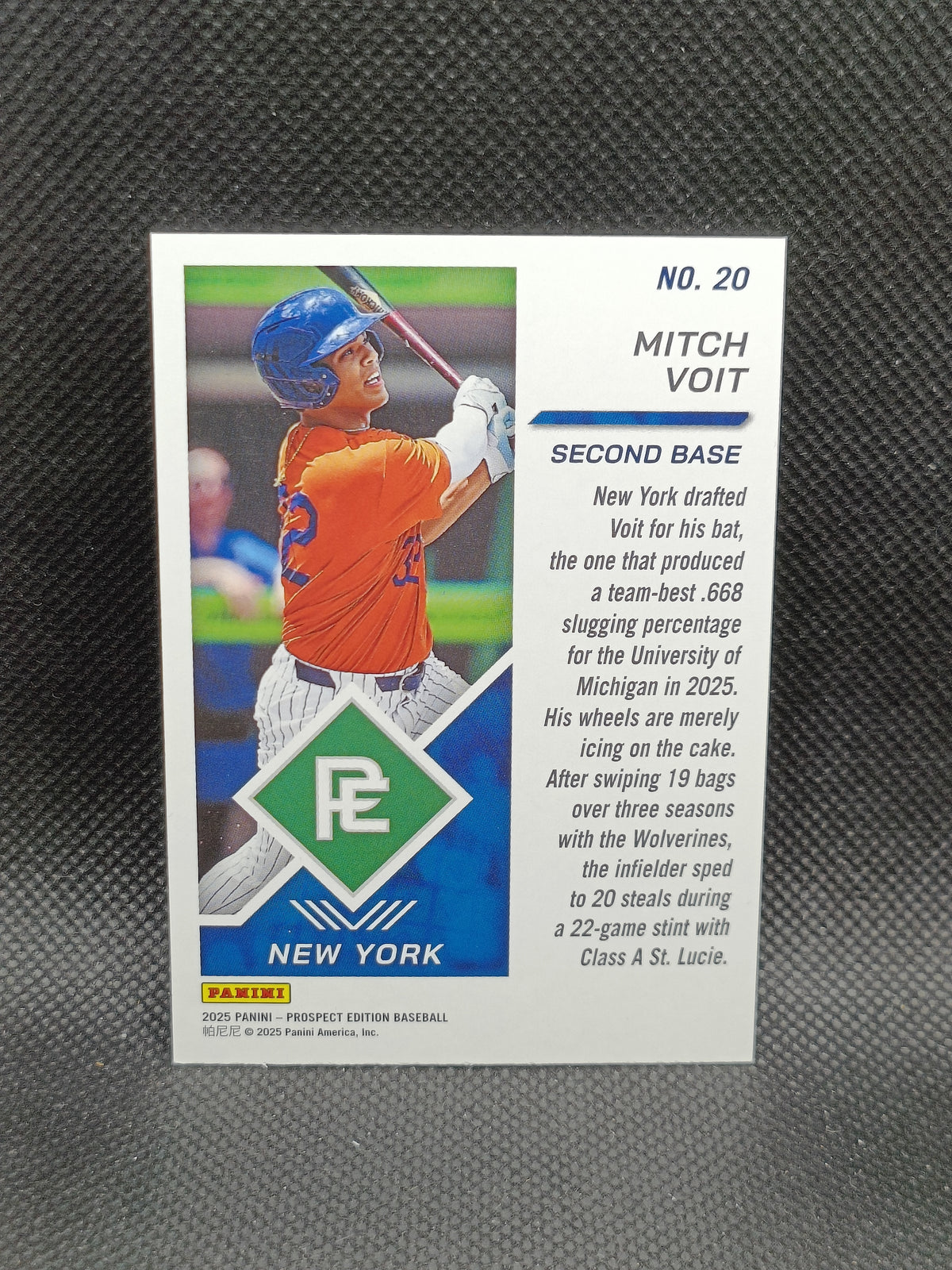 Mitch Voit - 2025 Panini Prospect Edition Red Foil /299 - New York Mets