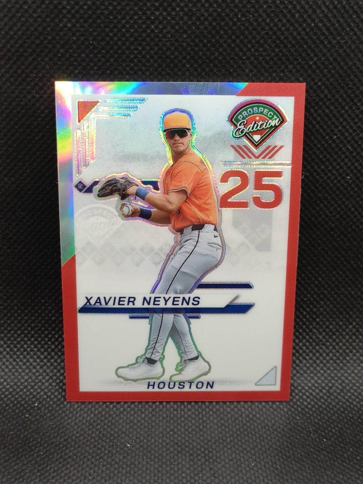 Xavier Neyens - 2025 Panini Prospect Edition Red Prizm /199 - Houston Astros