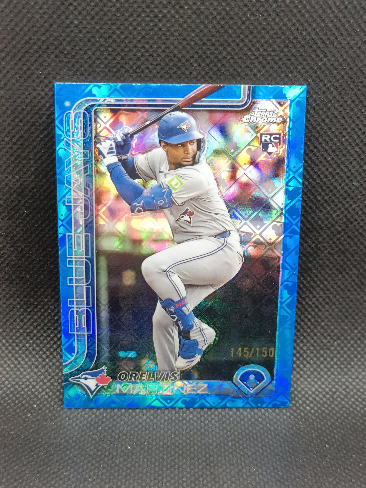 Orelvis Martinez - 2025 Topps Chrome Logofractor Edition Rookie Blue Refractor /150 - Toronto Blue Jays