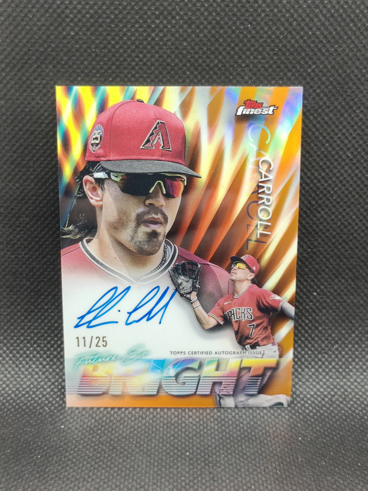 Corbin Carroll - 2024 Topps Finest Future So Bright Auto Orange Refractor /25 - Arizona Diamondbacks