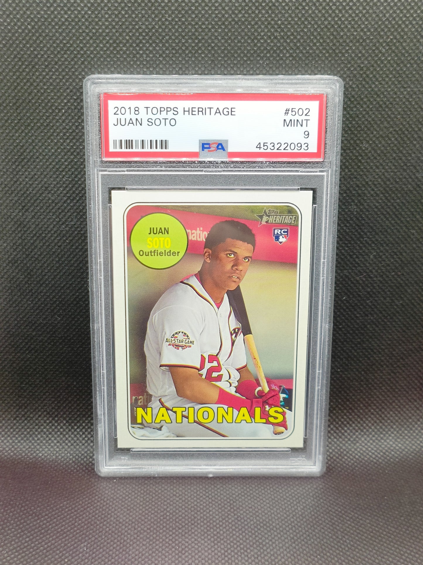 Juan Soto - 2018 Topps Heritage Rookie - PSA 9 - Washington Nationals