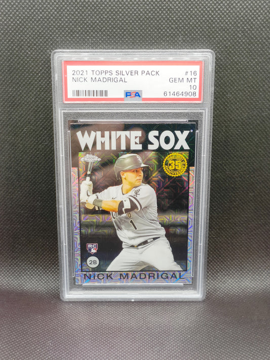 Nick Madrigal - 2021 Topps Silver Pack Rookie - PSA 10 - Chicago White Sox