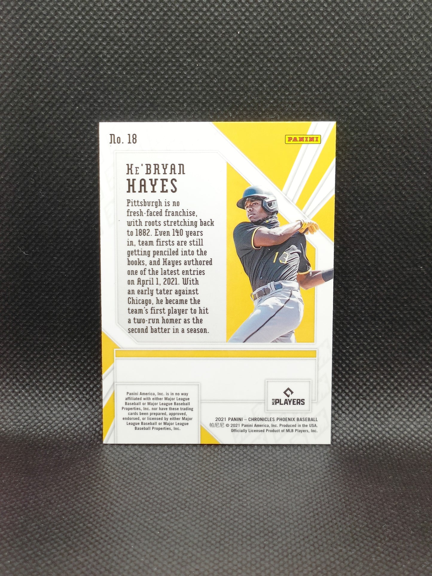 Ke'Bryan Hayes - 2021 Panini Chronicles Phoenix Rookie - Pittsburgh Pirates