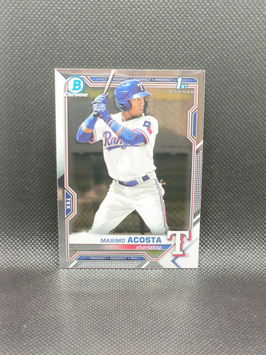 Maximo Acosta - 2021 Bowman Chrome 1st Bowman - Texas Rangers