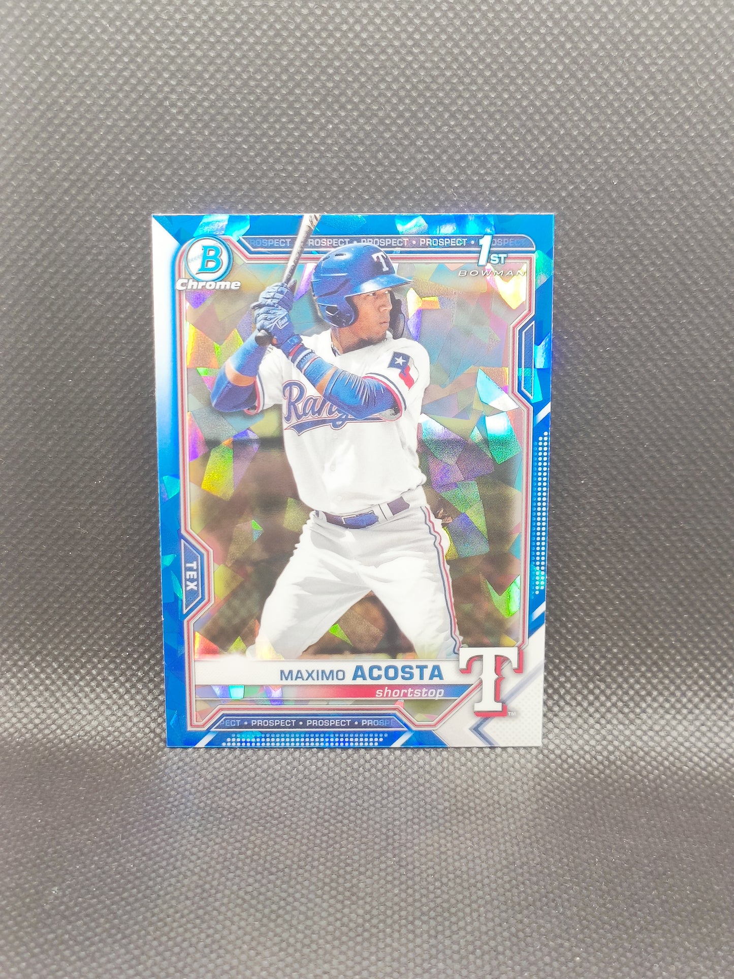 Maximo Acosta - 2021 Bowman Sapphire Edition 1st Bowman - Texas Rangers