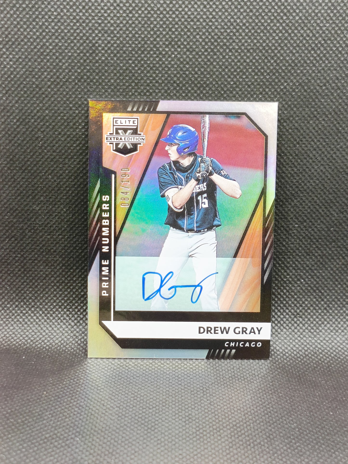 Drew Gray - 2021 Panini Elite Extra Edition Prime Numbers Auto /190 - Chicago Cubs