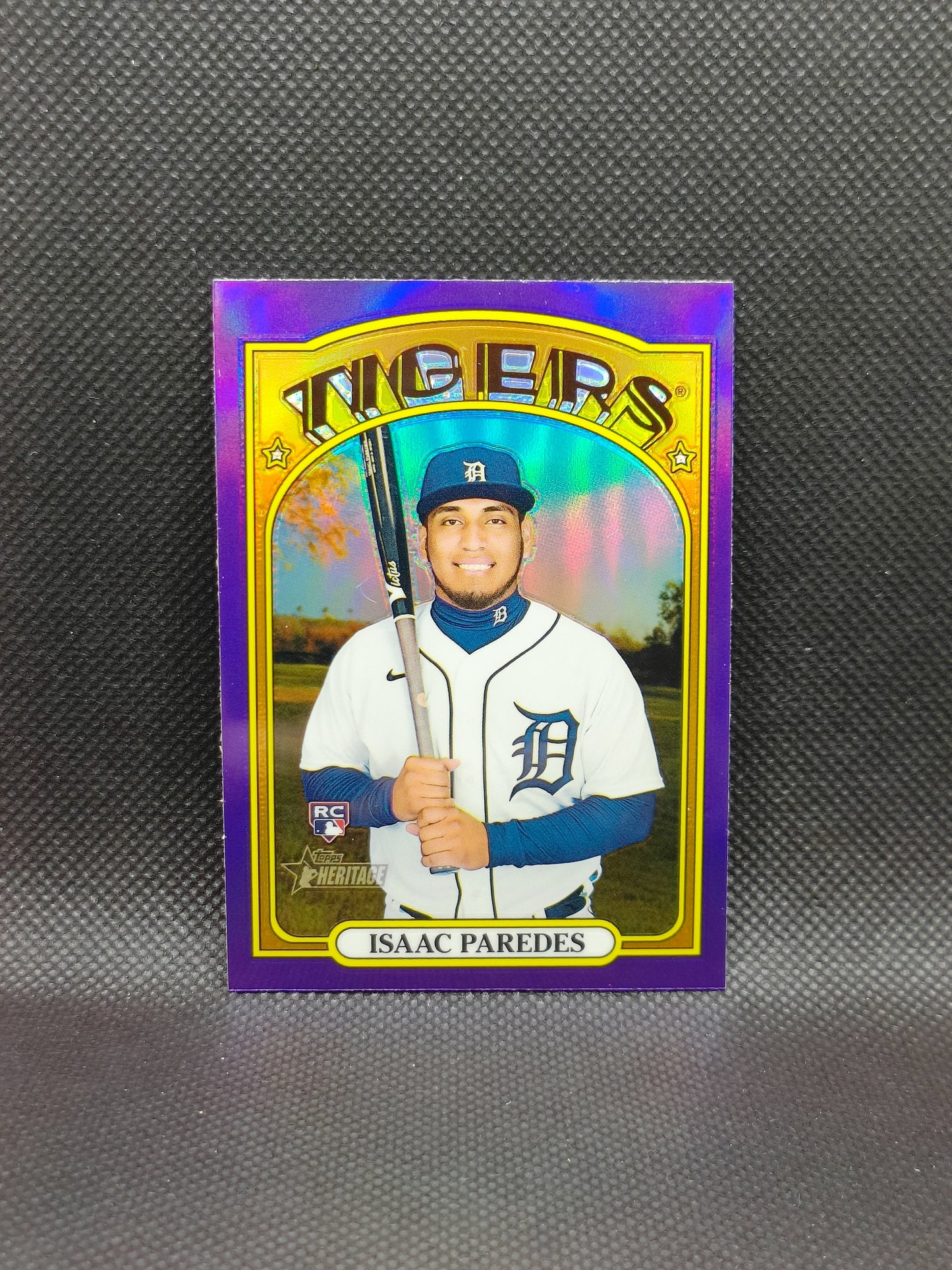 Isaac Paredes - 2021 Topps Heritage High Number Rookie Purple Refractor - Detroit Tigers