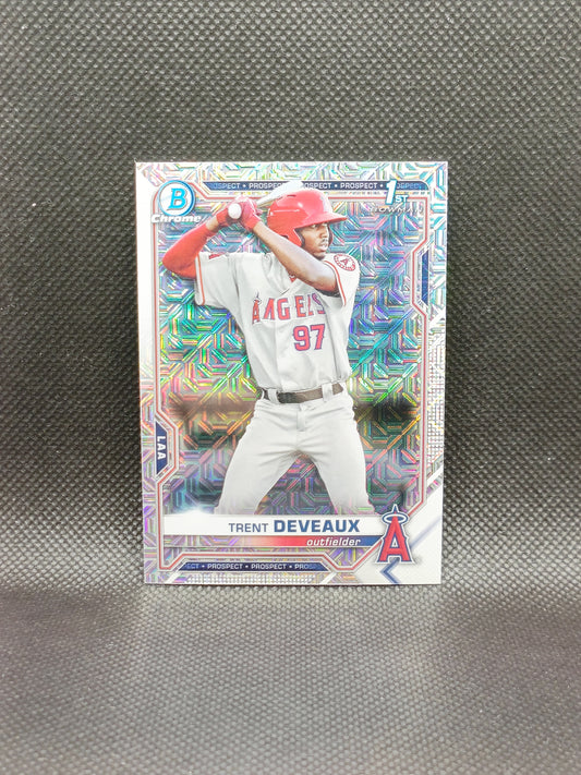 Trent Deveaux - 2021 Bowman Chrome 1st Bowman Mega Box Mojo - LA Angels