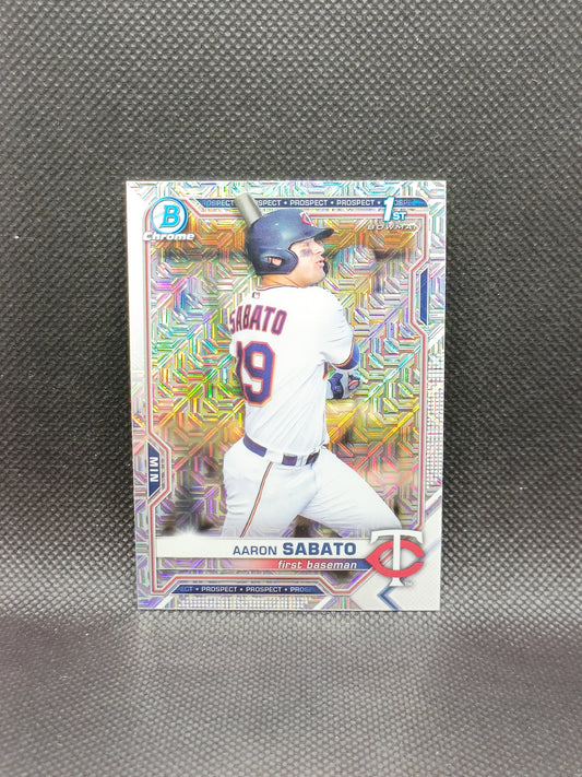 Aaron Sabato - 2021 Bowman Chrome 1st Bowman Mega Box Mojo - Minnesota Twins