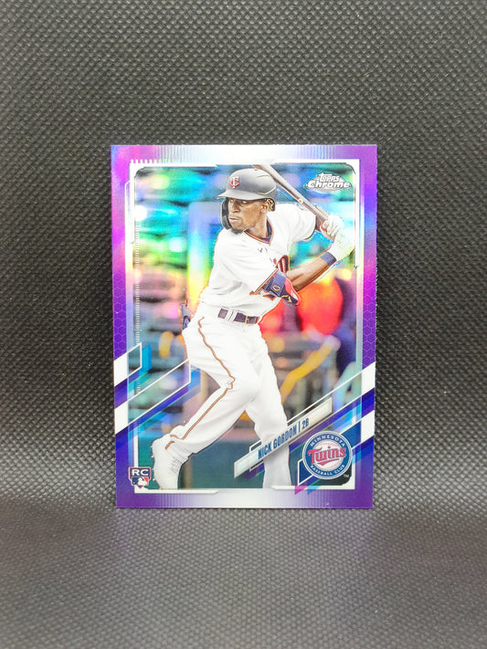 Nick Gordon - 2021 Topps Chrome Update Rookie Purple Refractor - Minnesota Twins