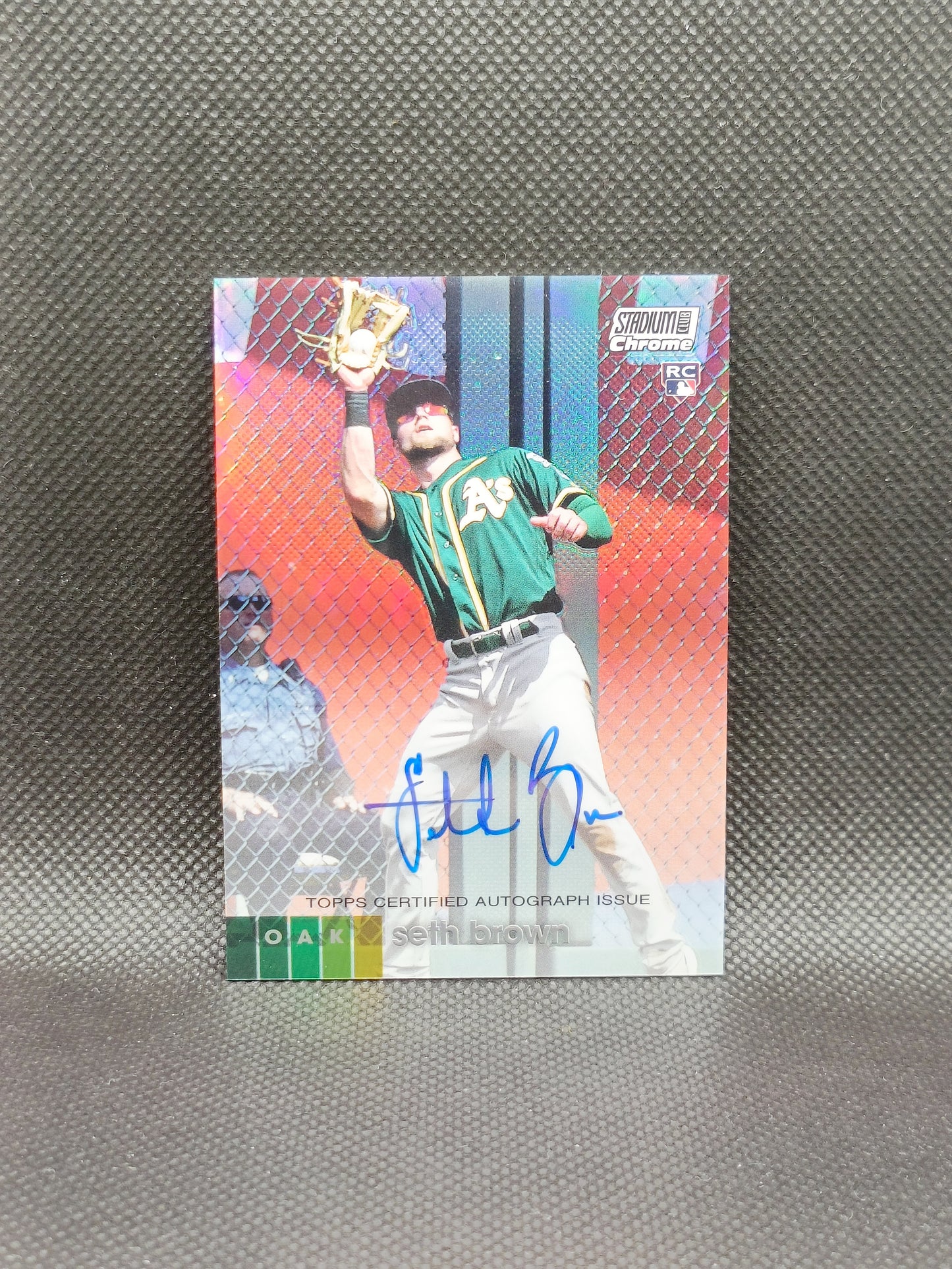 Seth Brown - 2020 Topps Stadium Club Chrome Rookie Auto - Oakland Athletics