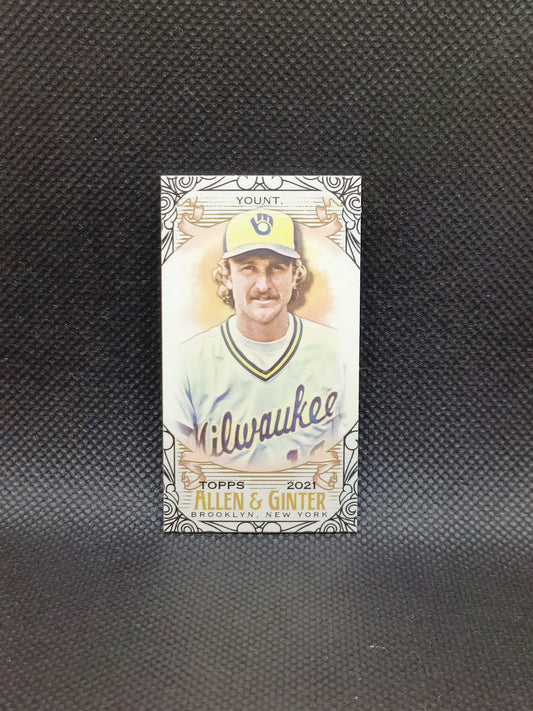 Robin Yount - 2021 Allen & Ginter Mini Black Border - Milwaukee Brewers